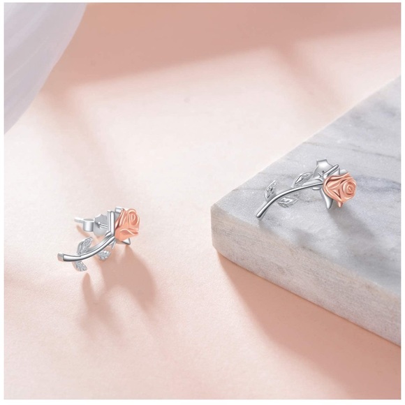 Enchanted Rose Beauty and the Beast Earrings - Picture 3 of 7